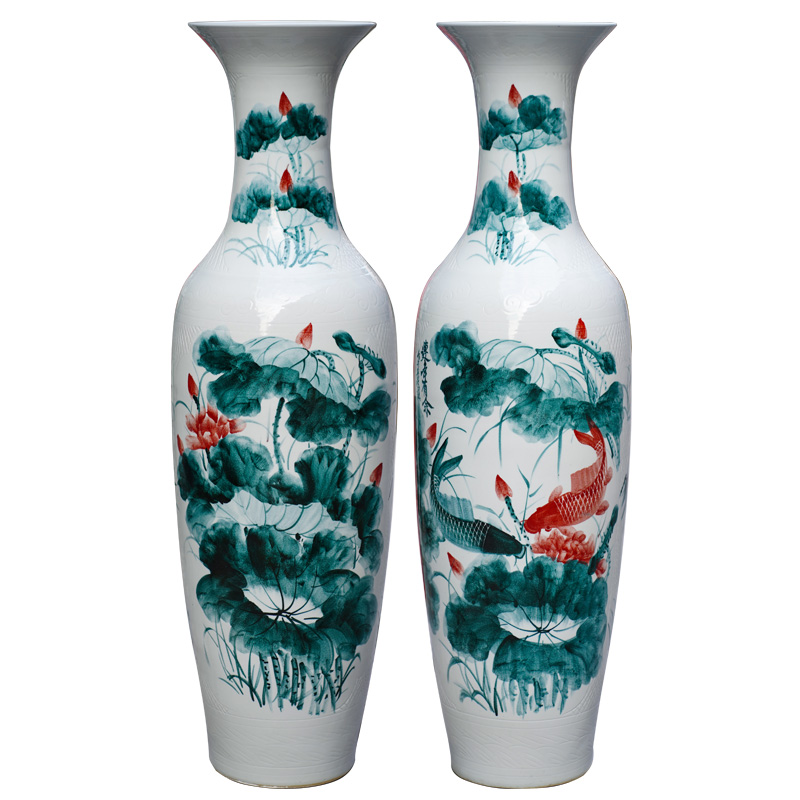 Jingdezhen ceramic hand - made years more than large vases, the sitting room TV ark hotel lobby furnishing articles decorations