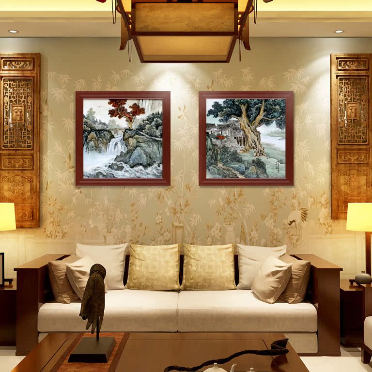 Hand made pastel xanadu jingdezhen porcelain plate painting home sitting room adornment study office Chinese hang a picture