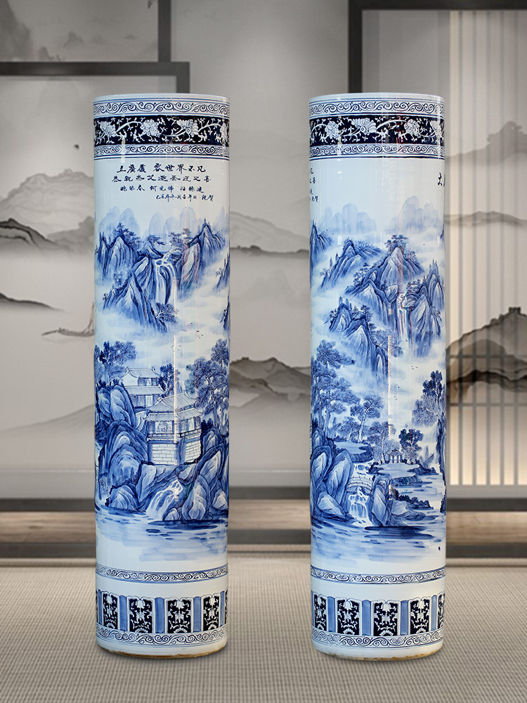 Jingdezhen ceramic hand - made porcelain future quiver vase Chinese style living room a study ground adornment furnishing articles