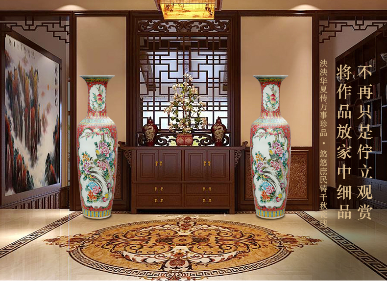 Jingdezhen ceramic vase of large sitting room the opened the feel study large China ornaments