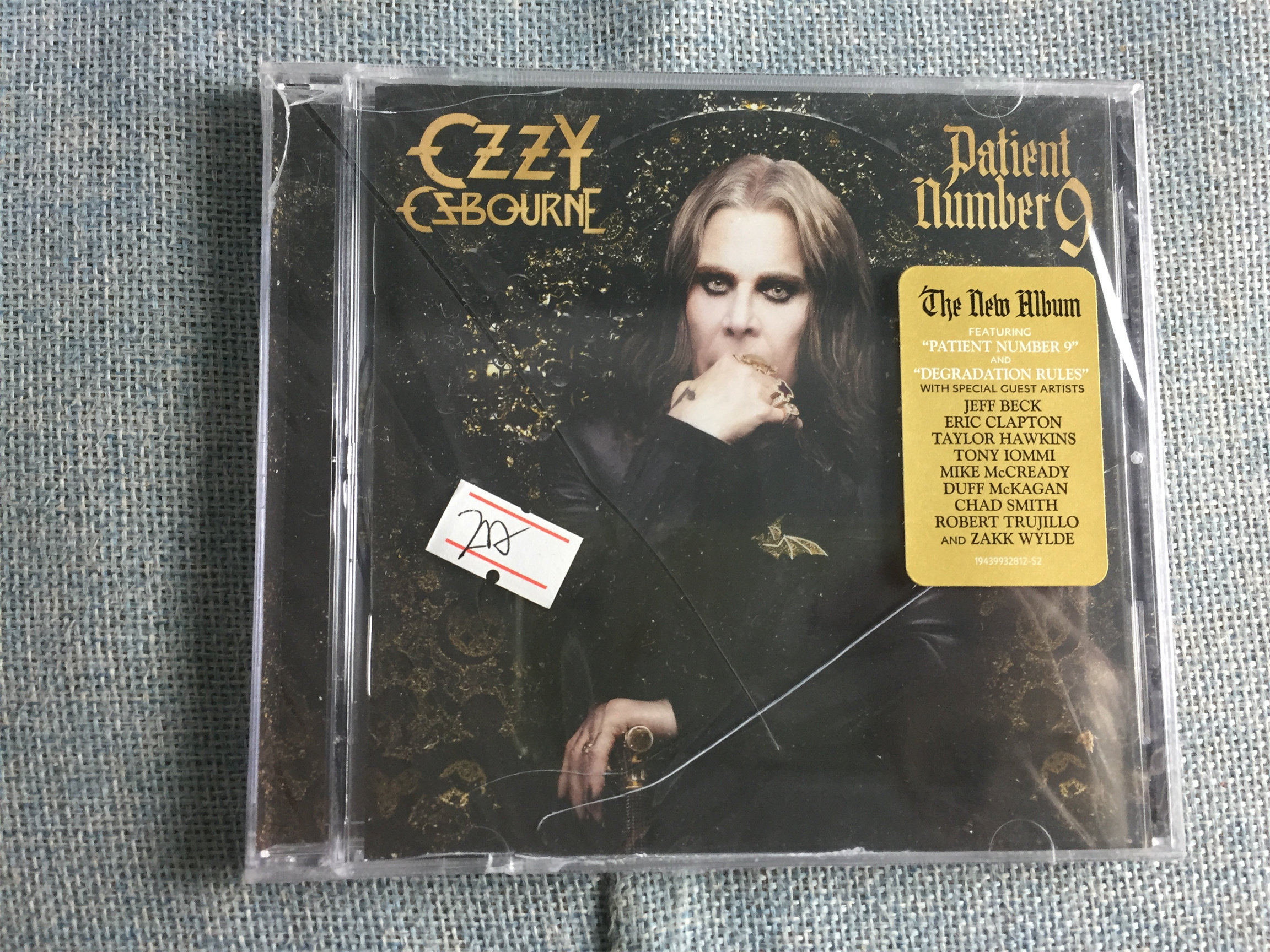 Версия O нераспечатанная коробка с компакт-диском Ozzy Osbourne Patient Number 9 треснула Изображение 1