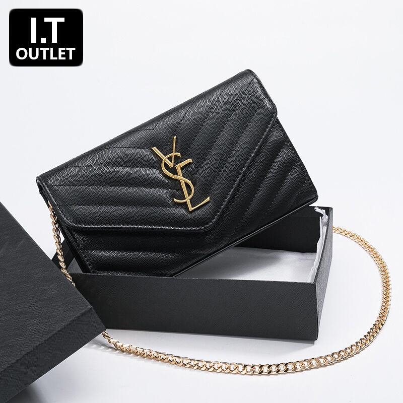 Big Brand Yangshulin Bag 2026 New Chain Small Crossbody Bag for Women, Genuine Leather, Versatile, High-End, Super Popular Envelope Bag