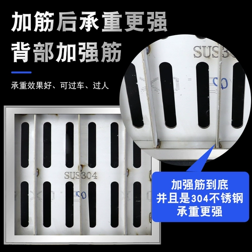 Решетка для дождевой воды из нержавеющей стали 304, дренажная решетка для двора, дренажная канава, канализационная решетка в декоративной рамке, накладка на складе