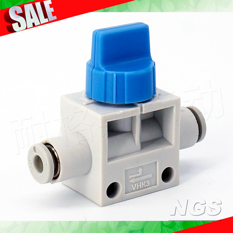 Manual Valve VHK2 3-04F-04F VHK2 3-M5-M5 01S-01S Bronchus Switch Valve Blue
