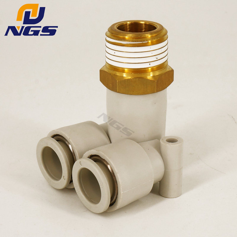 Pneumatic external thread partial tee joint KQ2LU04 06 08 10 10 01 12-M5 01 02 03 04S
