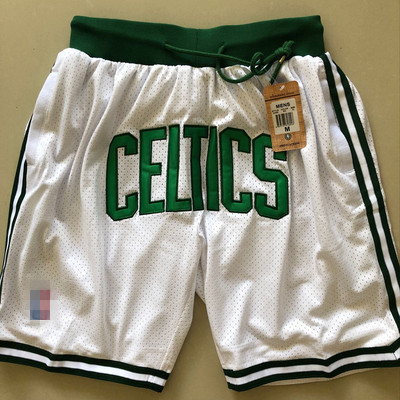 Celtic & White & Soccer PantsMagic bull Lakers James Kobe Soccer pants American style Retro Basketball motion Embroidery Capris Miami Heat shorts