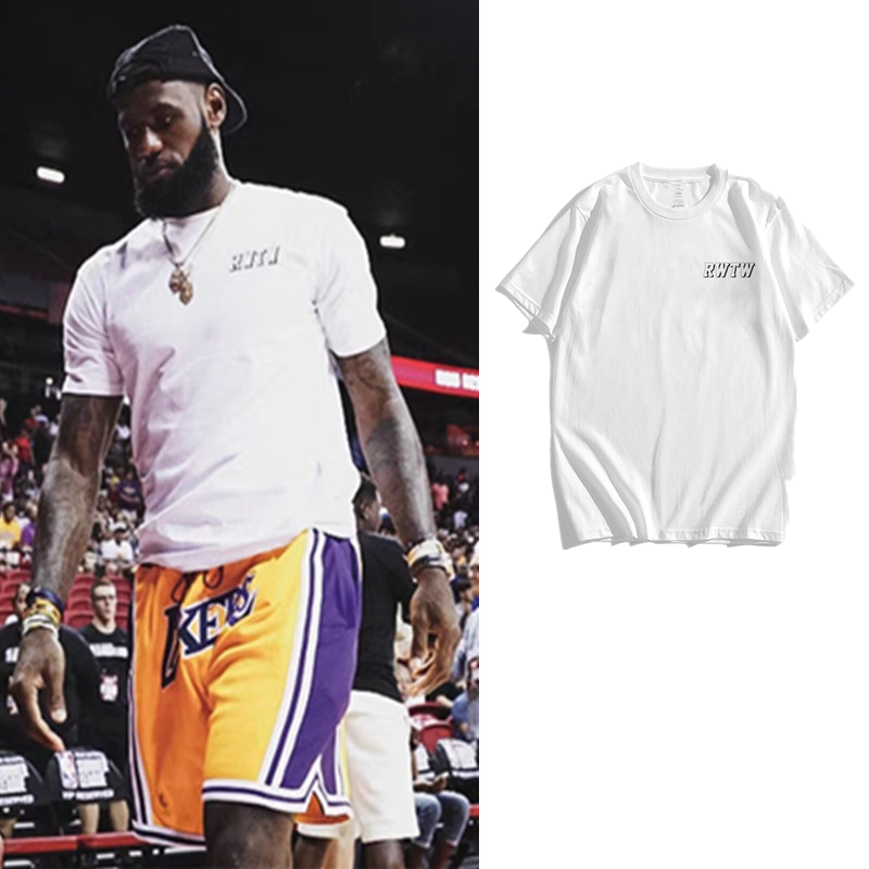 James Same & White & T-shirtMagic bull Lakers James Kobe Soccer pants American style Retro Basketball motion Embroidery Capris Miami Heat shorts