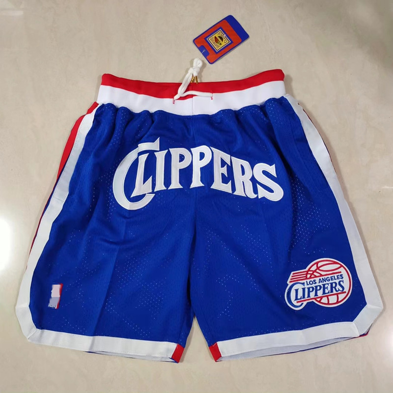 Dark Blue & New & Clipper & Ball PantsMagic bull Lakers James Kobe Soccer pants American style Retro Basketball motion Embroidery Capris Miami Heat shorts