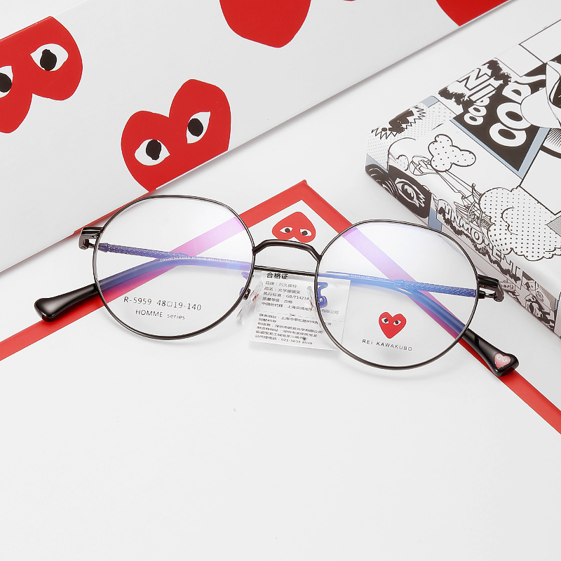 Kawasu Pau Ling Little Face Student Spectacle Frame Female can be equipped with Degrees Eye Tide Men Retro myopia Eye frames 5959