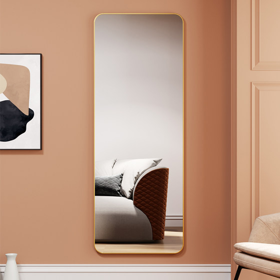 Full-Length Mirror for Women, Wall-Mounted, Self-Adhesive, for Home Use, Girls' Bedroom, Ins-Style, Dormitory, Large Mirror