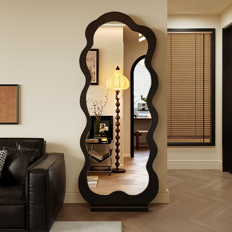 Second-Hand Full-Length Mirror, Floor-Standing Mirror for Home Use, Designer Irregular-Shaped Dressing Mirror, High-End Bedroom Mirror, Trendy Fitting Mirror Second-Hand Full-Length Mirror, Floor-Standing Mirror for Home Use, Designer Irregular-Shaped Dressing Mirror, High-End Bedroom Mirror, Trendy Fitting Mirror