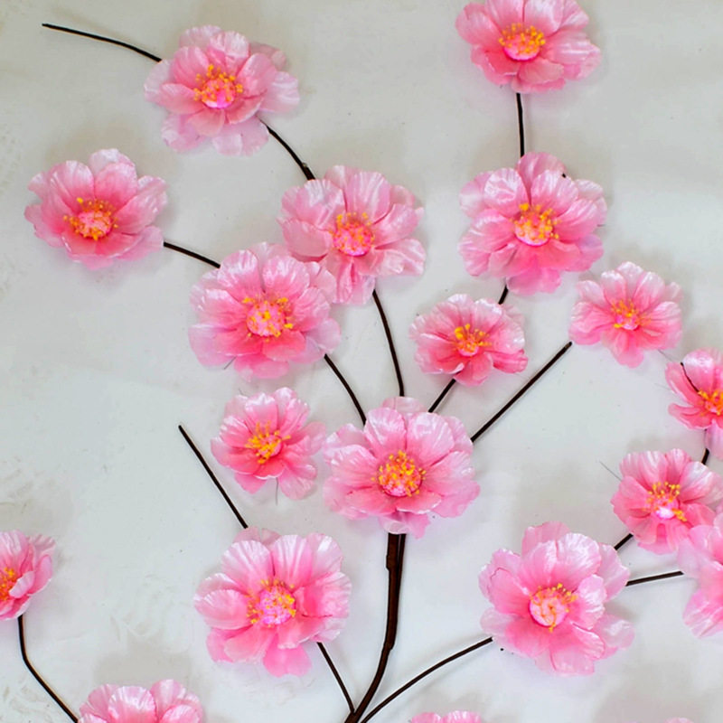 Emulated Peach Blossom Plum 61 Children Dance Performance Props Flower games Handshake bouquet stage hands to take flowers