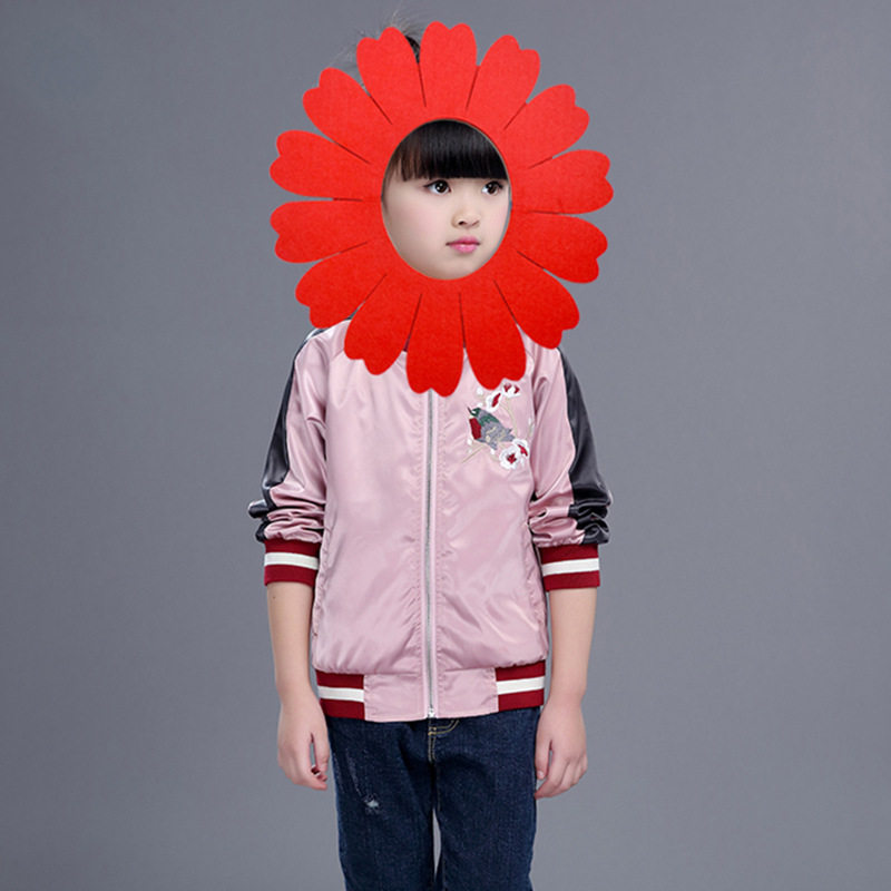 Sunflower Headgear Sunflower Face Sleeve Funny Dew face sunflower 61 Games entrance Opening Hand Take the props