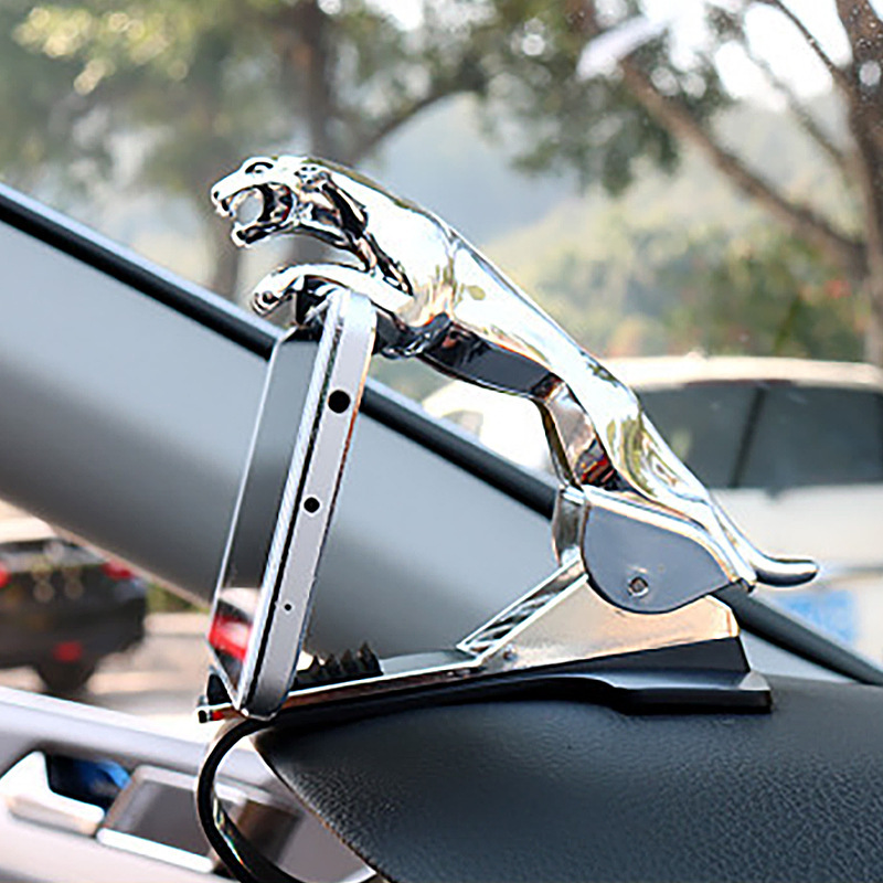 Universal car money leopard bracket HUD multi-function dashboard snap-on navigation frame ornaments mobile phone rack