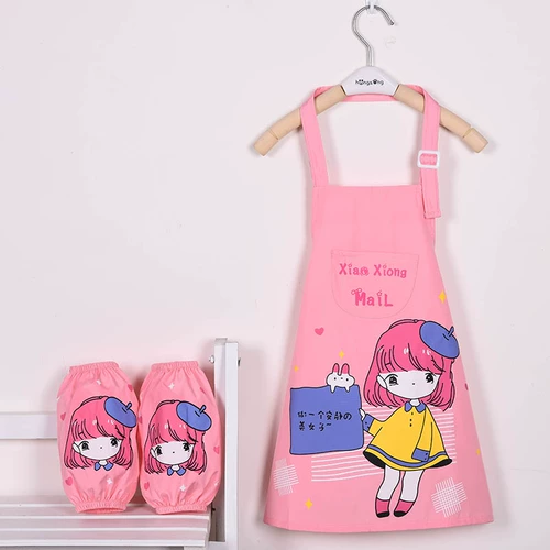 Детский водонепроницаемый нагрудник, фартук для рисования для детского сада, художественные нарукавники подходит для мужчин и женщин для девочек, анти-грязь, подходит для подростков