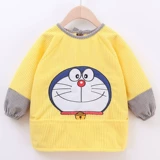 Детский демисезонный фартук, термобелье, водонепроницаемый лонгслив для еды, нагрудник для мальчиков, анти-грязь, сзади на завязках