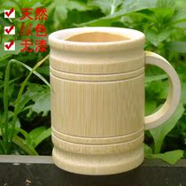 Bamboo cup water Cup handmade bamboo with lid drinking water bamboo cup home bamboo carving retro belt bamboo cup