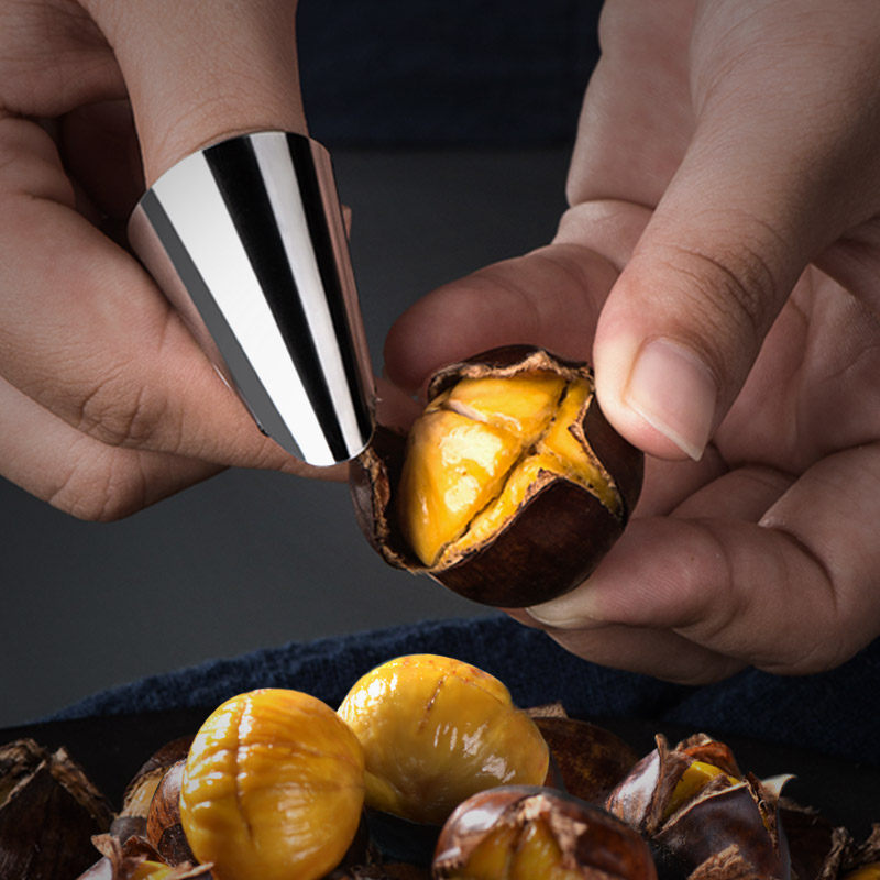 YSJ peeling edamame artifact Stainless steel iron nail set Peeling chestnut tool Chestnut claw dial chicken head rice anti-cutting hand device