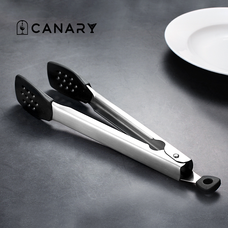 304 stainless steel food clip kitchen extended barbecue silicone steamed bread bread food barbecue steak clip special