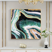 Light luxury decorative painting modern simple hand-painted gold foil color oil painting physical Crystal living room sofa background wall mural