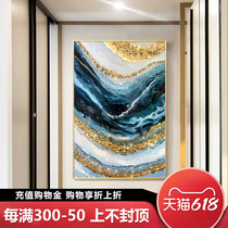 Solid crystal porcelain crystal painting light extravagant and luxurious closing into the family decoration painting modern minimalist gold leaf hand-painted oil painting hanging painting
