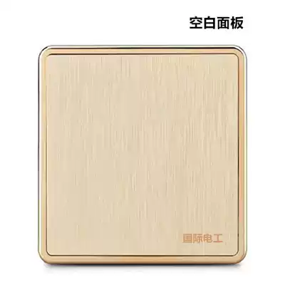 International electrician blank panel Champagne Gold Bottom box cassette junction box cover whiteboard wall home Type 86