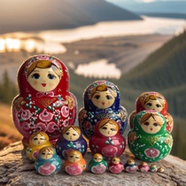 Travel 15-layer hand-painted engraved lacquered wood Russian matryoshka doll girl gift creative gift wooden friend