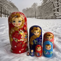 High-end holiday 7-layer hand-painted engraved and painted Chinese-style Russian matryoshka doll girlfriend and childrens exquisite baby creativity