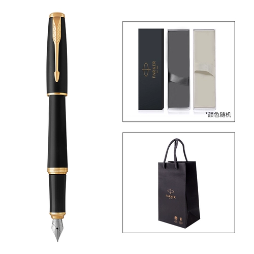 Parker Urban Scrub Black Pole Gold Pink Pen Pen Gift Gift High -Fend Business Firmature ручка