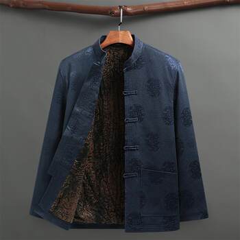 Winter clothes for dad's birthday tang suit men's cotton-padded clothes grandpa clothes for the elderly middle-aged and elderly plus velvet cotton-padded jackets