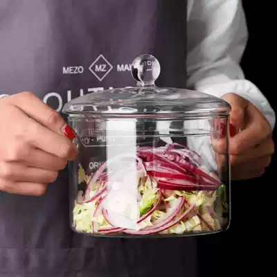 Glass pot with lid high temperature resistant soup pot stew pot transparent pot gas household soup tableware induction cooker High Borosilicate