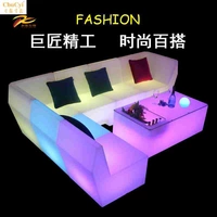 Hộp KTV kết hợp sàn sofa nhiều màu sắc rực rỡ Thanh nhà hàng giải trí hình chữ U góc L đồ nội thất sáng tạo bàn cà phê - Giải trí / Bar / KTV ghế quầy bar đẹp