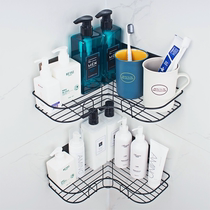 Toilet triangle rack supplies full of things shelf toilet shampoo shower gel hand room bathroom