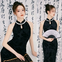 Черный Чонсам+Фан