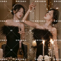 Черный бюстгальтер-топ