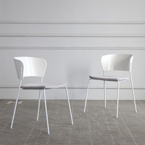 Nordic simple plastic chair home desk chair Net red makeup chair backrest dining chair modern white creative stool