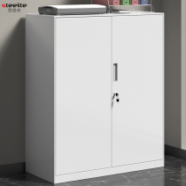 Thickened filing cabinet iron sheet short Cabinet Office file voucher information bookcase locker with lock small cabinet customization