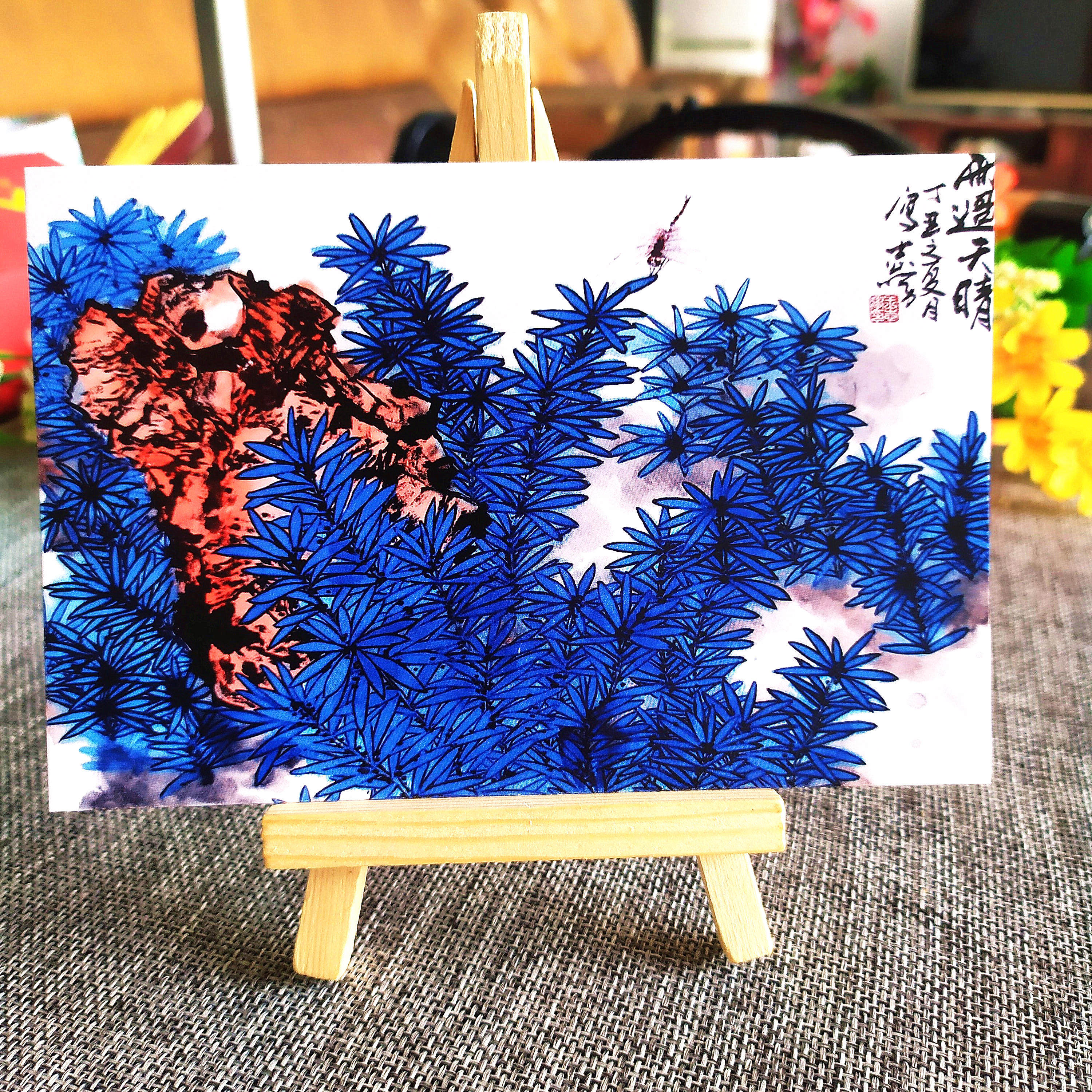 Meticulous flower and bird Chinese style postcard 8 sets of personalized greeting card hand account DIY postcard mailing copy card