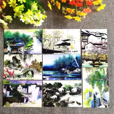 (Ink and quiet water town Jiangnan Chinese style postcard) All 18 sets of Chinese style hand account cards
