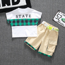 Boys summer suit 2020 new foreign style 1 boy clothes tide 3 years old children baby Summer short sleeve two-piece set