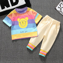 Baby summer suit 2020 new handsome boys summer tide clothes children little boy boy short sleeve foreign style two-piece set