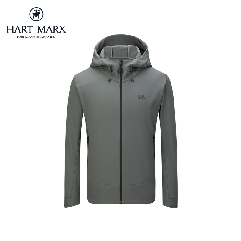 [Far-Infrared Heating and Antibacterial] Hartmax 2025 Autumn and Winter Composite Hooded Outdoor Jacket for Men