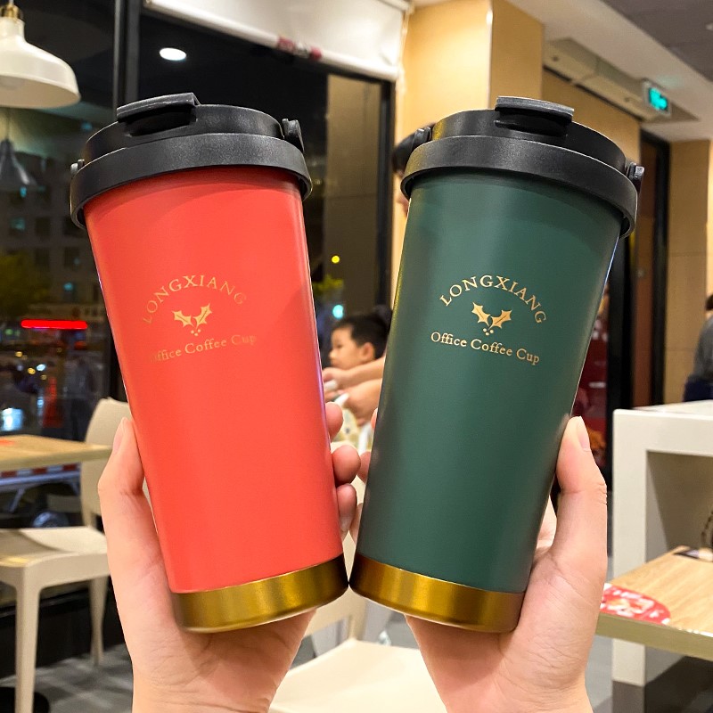 Insulation Cup 304 Stainless Steel Water Glass Men's Brief Portable Bubble Tea Cup Children On-board Coffee Cup Home