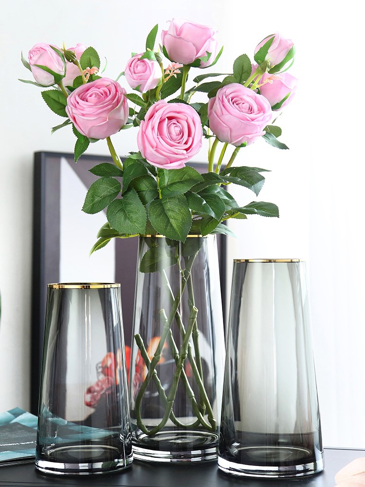 Light extravagant sketch Nordic T type minimalist glass vase hydroponic living room creative home Decorative Flower Arrangement Floral Pendulum