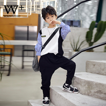 Boy Clothing Boy Autumn Suits 2020 new children Ocean Gas CUHK Tong Han Edition Spring and Autumn Costume Boy Handsome Clothes Tide