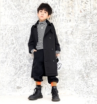 Boys wind coat jacket autumn clothing 2020 new children Long style European and American wind CUHK Tong Yang qi Spring and autumn Korean version Chauchio