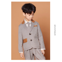 My little main child clothes boy suits suit 2020 spring and autumn new plaid harbor wind two sets of big boy ocean gas tide