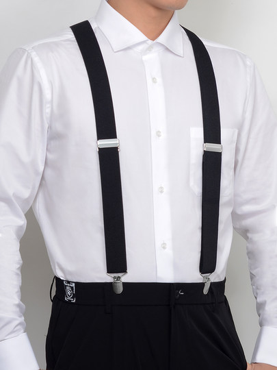 Suspender Clip Men's Suspender Style Adult Suit Pants Suspenders Elastic Elastic Anti-slip Anti-fall Trend for the Elderly