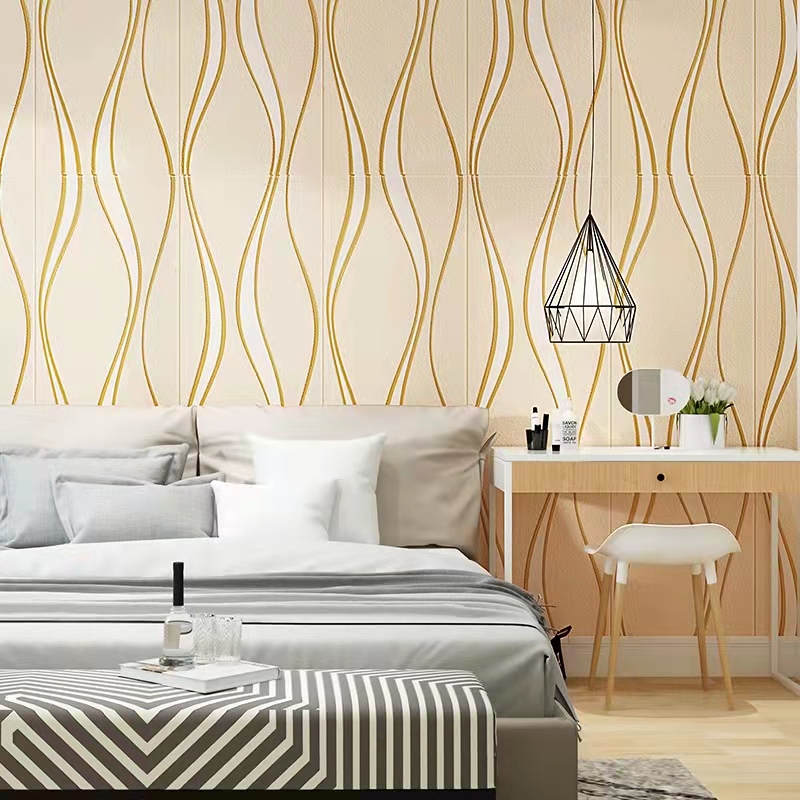 Self-adhesive wallpaper self-adhesive 3D three-dimensional wall stickers waterproof and moisture-proof living room bedroom TV background wall wallpaper refurbished stickers