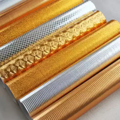 Wallpaper thickened wear-resistant gold sticker Gold foil wallpaper self-adhesive living room wallpaper Gold waterproof oil wall sticker